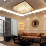 Modern Square Surface Mounted Crystal Chandelier - Image 2