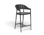 Revan Outdoor Bar Sets 4 Chairs and 1 Table Patio Bar Set (Dark Grey) - Image 3