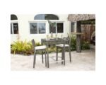 Vanna Outdoor Patio Bar Sets 2 Chairs and 1 Table (Grey)