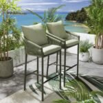 Herminia Outdoor Patio Bar Chair 2 Chairs For Balcony Braided & Rope - Image 10