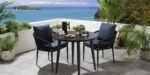 Luis Outdoor Patio Seating Set 2 Chairs and 1 Table Set (Black+Blue) Braided & Rope - Image 4
