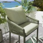 Rocío Outdoor Patio Bar Set 4 Chairs and 1 Table Set (Green) Braided & Rope - Image 6