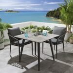 Pepita Outdoor Patio Seating Set 2 Chairs and 1 Table Set Braided & Rope