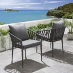 Pepita Outdoor Patio Seating Set 2 Chairs and 1 Table Set Braided & Rope - Image 7