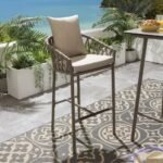 Hilario Outdoor Patio Bar Chair 1 Chair For Balcony Braided & Rope - Image 2