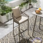 Hilario Outdoor Patio Bar Chair 1 Chair For Balcony Braided & Rope - Image 3