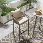 Hilario Outdoor Patio Bar Chair 1 Chair For Balcony Braided & Rope - Image 4