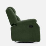 Avalon - Rocking & Rotating Single Seater Fabric Recliner In Green Colour - Image 13
