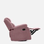 Avalon - Rocking & Rotating Single Seater Fabric Recliner In Pink Colour - Image 9