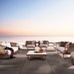 Hancy Outdoor Sofa Set 6 Seater , 2 Ottoman and 1 Center Table + 1 side table Set  (Tan + Beige) Braided & Rope